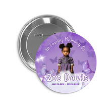 Load image into Gallery viewer, Memorial Buttons Round and Rectangle