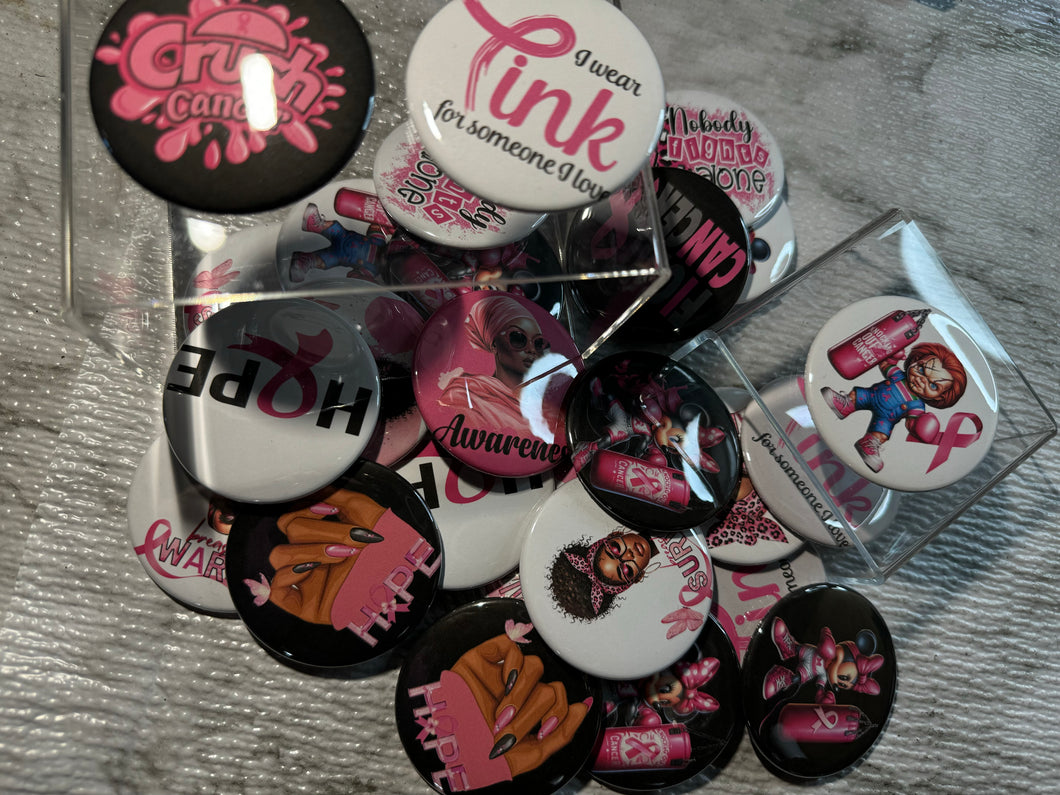 Breast Cancer Awareness Buttons