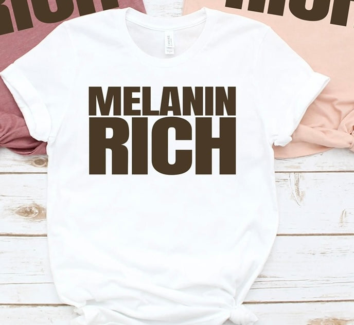 MELANIN RICH TEE (WHITE SHIRT)